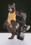  bottomless erection guardians_of_the_galaxy male mammal penis raccoon rocket_raccoon seth-iova solo weapon 