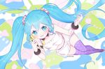  artist_name bad_id bad_twitter_id blue_eyes blue_hair blush collar corded_phone hatsune_miku long_hair marin_(myuy_3) midriff navel phone polka_dot polka_dot_legwear redial_(vocaloid) skirt smile solo thighhighs twintails very_long_hair vocaloid wrist_cuffs 