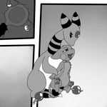  ambiguous_gender ampharos anthro black_and_white cervical_penetration collar comic deep_penetration dragonair dragonchu female greyscale half-closed_eyes monochrome nintendo open_mouth pawpads paws penetration pikachu pok&#233;mon pok&eacute;mon pussy sex shikaro size_difference stand_and_carry_position standing tail_sex tongue tongue_out vaginal vaginal_penetration video_games 