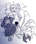 2girls bad_id bad_pixiv_id barefoot censored claude_frollo disney horns in_the_face maleficent marimo_(yousei_ranbu) multiple_girls navel old_woman one_man's_dream_ii see-through sleeping sleeping_beauty snow_white_and_the_seven_dwarfs the_hunchback_of_notre_dame witch_(snow_white) younger 