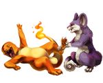  ambiguous_gender anthro charmander claws duo eyes_closed fire invalid_tag laugh lying mammal nintendo on_back open_mouth pok&#233;mon pok&eacute;mon rat rattata red_eyes rodent silverbirch standing teeth tickling tongue video_games 