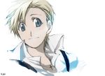  alphonse_heiderich blonde_hair blouse blue_eyes conqueror_of_shambala cross fullmetal_alchemist looking_at_viewer male_focus simple_background smile solo white_background yui_(karina-yui) 