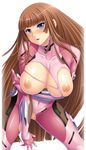  1girl aoi_nagisa_(artist) breasts koukawa_asuka large_breasts lilith-soft solo taimanin_asagi taimanin_asagi_battle_arena torn_clothes 