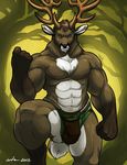  abs anthro antlers beckoning biceps big_muscles bulge cervine deer horn kougatalbain looking_at_viewer male mammal muscles nipples pecs pose solo spread_legs spreading stag wfa 