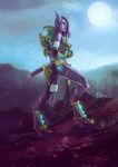  blue_eyes draenei highres horns neryumo pointy_ears purple_skin solo tail warcraft world_of_warcraft 