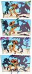  alien comic dancing dark_samus dragon grim_cord group human humanoid japanese_text jojo&#039;s_bizarre_adventure mammal metroid nintendo pose reptile ridley samus_aran scalie super_smash_bros text video_games 