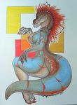  breasts brute_wyvern deviljho dinosaur dragon female iggi monster_hunter muscles nude savage_deviljho scalie solo video_games wyvern 