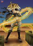  clothing dark_skin female fire gravity_rush hair high_heels human kat mammal palcomix palcomix_vip red_eyes surprise torn_clothing 