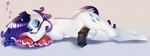  anthro balls breasts cutie_mark dickgirl equine eyes_closed eyeshadow friendship_is_magic fur hair horn intersex kohtek lying makeup mammal my_little_pony nude penis purple_hair rarity_(mlp) sleeping solo white_fur winged_unicorn wings 