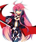  1girl artina blue_eyes breasts cosplay disgaea gloves lololotton long_hair makai_senki_disgaea_4 pink_hair sword vulcanus_(disgaea_4) weapon 