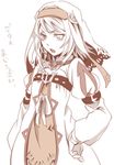  alice_(tales) hands_on_hips hat heterochromia lowres miho_(mi) monochrome orange_(color) short_hair tales_of_(series) tales_of_symphonia tales_of_symphonia_knight_of_ratatosk translated 