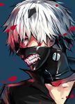  kaneki_ken mask red_eyes shiromi_(ringo) tokyo_ghoul white_hair zipper 