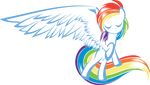  absurd_res alpha_channel equine eyes_closed female feral friendship_is_magic hair hi_res horse mammal multi-colored_hair my_little_pony pegasus pony rainbow_dash_(mlp) rainbow_hair solo up1ter wings 