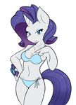  absurd_res ambris anthro anthrofied big_breasts bikini blue_eyes bra breasts cleavage clothed clothing equine eyelashes eyeshadow eyewear female friendship_is_magic fur hair hi_res horn looking_at_viewer makeup mammal my_little_pony navel panties plain_background purple_hair rarity_(mlp) side-tie_bikini smile solo sunglasses swimsuit underwear unicorn white_background white_fur 