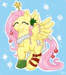  christmas equine female feral fluttershy_(mlp) friendship_is_magic holidays horse hybridance mammal my_little_pony pegasus pony wings 
