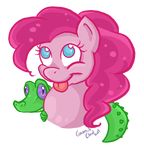  alpha_channel equine female feral friendship_is_magic gummy_(mlp) horse hybridance mammal my_little_pony pinkie_pie_(mlp) pony reptile scalie smile 