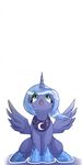  cute equine female feral friendship_is_magic hattonslayden horn horse mammal my_little_pony pony princess_luna_(mlp) solo winged_unicorn wings young 