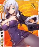  1girl aina_winchester breasts card_(medium) eyepatch female gun large_breasts lilith-soft potion01 solo taimanin_asagi taimanin_asagi_battle_arena weapon 