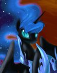  armor blue_eyes blue_hair dreatos equine eyeshadow female feral friendship_is_magic hair helmet horn horse looking_at_viewer makeup mammal my_little_pony necklace nightmare_moon_(mlp) pony slit_pupils solo sparkles valcron winged_unicorn wings 