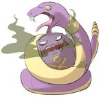  duo ekans fangs koffing nintendo open_mouth plain_background poison pok&#233;mon pok&eacute;mon reptile rodent-blood scalie snake teeth tongue tongue_out video_games yellow_eyes 