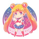  back_bow bishoujo_senshi_sailor_moon blonde_hair blue_eyes blue_sailor_collar blue_skirt boots bow character_name choker double_bun elbow_gloves gloves hair_ornament jewelry knee_boots long_hair magical_girl red_bow s_u-i-m_a sailor_collar sailor_moon sailor_senshi_uniform skirt smile solo tiara tsuki_ni_kawatte_oshioki_yo tsukino_usagi twintails very_long_hair white_gloves 