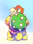  back_turned bowser butt eclipticafusion koopa male mario_bros nintendo scalie smile solo speedo swimsuit video_games 