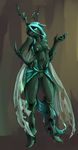  anthro anthrofied audrarius breasts changeling fangs female friendship_is_magic hair horn long_hair my_little_pony navel nipples nude pussy queen_chrysalis_(mlp) solo wings 