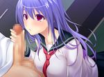  1girl ayase_hazuki blue_hair censored game_cg ore_ga_de_kanojo_ga__ni!_kiyowa_bishounen_to_kanpeki_bishoujo_ga_change! penis purple_eyes pussy 