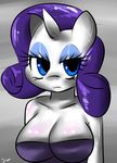  animal_ears anthro anthrofied blue_eyes breasts cleavage clothed clothing equine female friendship_is_magic hair horn horse long_hair mammal mane my_little_pony pony purple_hair rarity_(mlp) snorgastic solo 