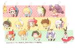  &gt;_&lt; 6+girls chibi citron_(pokemon) closed_eyes dent_(pokemon) eureka_(pokemon) gen_1_pokemon glasses hanging haruka_(pokemon) hikari_(pokemon) iris_(pokemon) kasumi_(pokemon) kenji_(pokemon) kojirou_(pokemon) masato_(pokemon) mei_(maysroom) meowth multiple_boys multiple_girls musashi_(pokemon) pikachu pokemon pokemon_(anime) pokemon_(classic_anime) pokemon_(creature) pokemon_ag pokemon_bw_(anime) pokemon_dp_(anime) pokemon_xy_(anime) polka_dot polka_dot_background satoshi_(pokemon) serena_(pokemon) side_ponytail takeshi_(pokemon) team_rocket thighhighs 