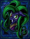  clothing costume equine female frame friendship_is_magic green_eyes green_hair hair harwick horse looking_at_viewer mammal mane-iac_(mlp) my_little_pony pony portrait red_eyes smile solo tentacles 