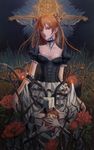  absurdres angel_(evangelion) blue_eyes choker doll flower gothic_lolita highres lolita_fashion long_hair looking_at_viewer neon_genesis_evangelion plant red_hair solo souryuu_asuka_langley sunday-zjy thorns two_side_up vines 