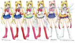  back_bow bishoujo_senshi_sailor_moon blonde_hair blue_eyes blue_sailor_collar blue_skirt boots bow brooch character_name choker costume_chart crescent double_bun earrings elbow_gloves eternal_sailor_moon facial_mark forehead_mark full_body gloves hair_ornament hairpin heart heart_choker jewelry knee_boots layered_skirt long_hair magical_girl mask miniskirt multicolored multicolored_clothes multicolored_skirt multiple_girls multiple_persona pink_hair pleated_skirt red_bow red_choker ribbon sailor_collar sailor_moon sailor_senshi_uniform shirataki_kaiseki skirt smile standing super_sailor_moon tiara translation_request tsukino_usagi twintails very_long_hair white_background white_footwear white_gloves wings 
