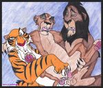  anal anal_penetration balls disney double_penetration drooling feline group group_sex holidaypup lion mammal penetration penis pussy saliva scar_(the_lion_king) sex shere_khan the_jungle_book the_lion_king threesome tiger traditional_media vaginal vaginal_penetration zira 