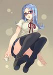  :o atago_kinue banned_artist black_legwear blue_eyes blue_hair blue_skirt board_game breasts collared_shirt convenient_leg from_below glasses grey_background holding large_breasts legs_together loafers long_hair looking_at_viewer mahjong mahjong_tile open_mouth paseri pleated_skirt red-framed_eyewear saki shirt shoes short_sleeves simple_background skirt solo teeth thighhighs thighs white_shirt 