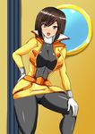  abs breasts brown_eyes jigoku_potion kaizoku_sentai_gokaiger legs luka_millfy pose posing smile super_sentai 