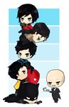  6+boys alfred_pennyworth batman batman_(series) brother brothers bruce_wayne butler cape chibi damian_wayne dc_comics dick_grayson family father father_and_son headwear_removed jason_todd male male_focus multiple_boys nightwing red_hood red_hood_(dc) red_robin robin_(dc) siblings son tea tim_drake 