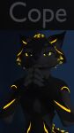 absurd_res anthro bioluminescence black_body claws deuzear glowing hi_res male randomly_649 text