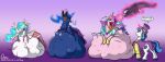 clothing dress equid equine female female_prey feral feral_pred friendship_is_magic grand_galloping_gala hasbro hat head_first headgear headwear hi_res horn human human_prey male male_pred mammal my_little_pony omny87 princess_cadance_(mlp) princess_celestia_(mlp) princess_luna_(mlp) shining_armor_(mlp) top_hat vore winged_unicorn wings