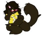 2018 4_fingers alpha_channel anthro barefoot belly biped black_eyebrows black_eyelashes black_nose blush bottomwear breasts brown_body brown_ears brown_fur brown_hair brown_tail brown_tuft buckteeth cadence_bonaventura cat_tail clothed clothing colored digital_drawing_(artwork) digital_media_(artwork) domestic_cat eyebrow_through_hair eyebrows eyewear feet felid feline felis female female_anthro fingers fluffy fluffy_tail front_view full-length_portrait fur fur_tuft glasses green_eyes hair half-moon_glasses kneeling mammal myles_fontana navel overweight overweight_anthro overweight_female panties pantsless pantsless_anthro pantsless_female partially_clothed partially_clothed_anthro partially_clothed_female pattern_bottomwear pattern_clothing pattern_panties pattern_underwear portrait red_blush red_eyewear red_glasses shirt simple_background smile solo spots spotted_bottomwear spotted_clothing spotted_panties spotted_underwear tail teeth thick_thighs topwear translucent translucent_hair transparent_background tuft underwear yellow_clothing yellow_panties yellow_shirt yellow_topwear yellow_underwear york_chocolate
