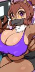 anthro avian beak big_breasts bird breasts chair feathers female furniture huge_breasts nightowlartx nyx_(nightowl) office_chair owl selfie short_stack solo solo_focus thick_thighs