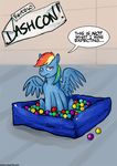  blue_fur dashcon dialog english_text equine feral friendship_is_magic fur hair mammal multi-colored_hair my_little_pony pegasus rainbow_dash_(mlp) rainbow_hair reaperfox solo text wings 