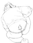  butt fundoshi kemono kumagaya_shin male mammal monochrome solo tom_(kumagaya) underwear 