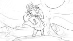 16:9 accessory animal_crossing anthro bow_ribbon bow_tie clothed clothing coat dragonweirdo eyewear female fully_clothed glasses glint greyscale hair_accessory hair_bow hair_ribbon hi_res lab_coat mammal monochrome mouse murid murine nintendo petri_(animal_crossing) pose ribbons rodent solo topwear wave wearing_glasses widescreen