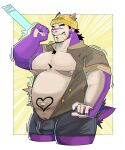 &lt;3 anthro beanie belly belly_tattoo bulge clothed clothing coolietf dragon growth hat headgear headwear hi_res human male mammal mid_transformation moobs navel nipples solo species_transformation tail tail_growth tattoo torn_clothing transformation