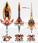  absurdres bug commentary_request dated grey_background highres iron_moth moth no_humans objectification pokemon pokemon_(creature) signature slither_wing sukepmonster sword volcarona weapon weapon_focus white_background winged_sword world_end_eclipse 