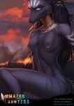  anthro breasts canine female fire jewelry mammal markings nipple_piercing nipples nude orphen-sirius piercing solo wildering 