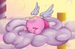  closed_eyes closed_mouth cloud cupid_kirby kirby kirby_(series) sleeping 