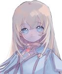  1girl :3 absurdres blonde_hair blue_eyes blush choker colette_brunel eyelashes gem gold_choker gold_necklace highres jewelry long_hair looking_at_viewer nancykittyu necklace red_gemstone solo tales_of_(series) tales_of_symphonia white_background 