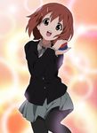  bad_id bad_pixiv_id blazer brown_eyes brown_hair castanets hirasawa_yui instrument jacket k-on! misashi_(raichi821) pantyhose school_uniform short_hair solo un_tan 